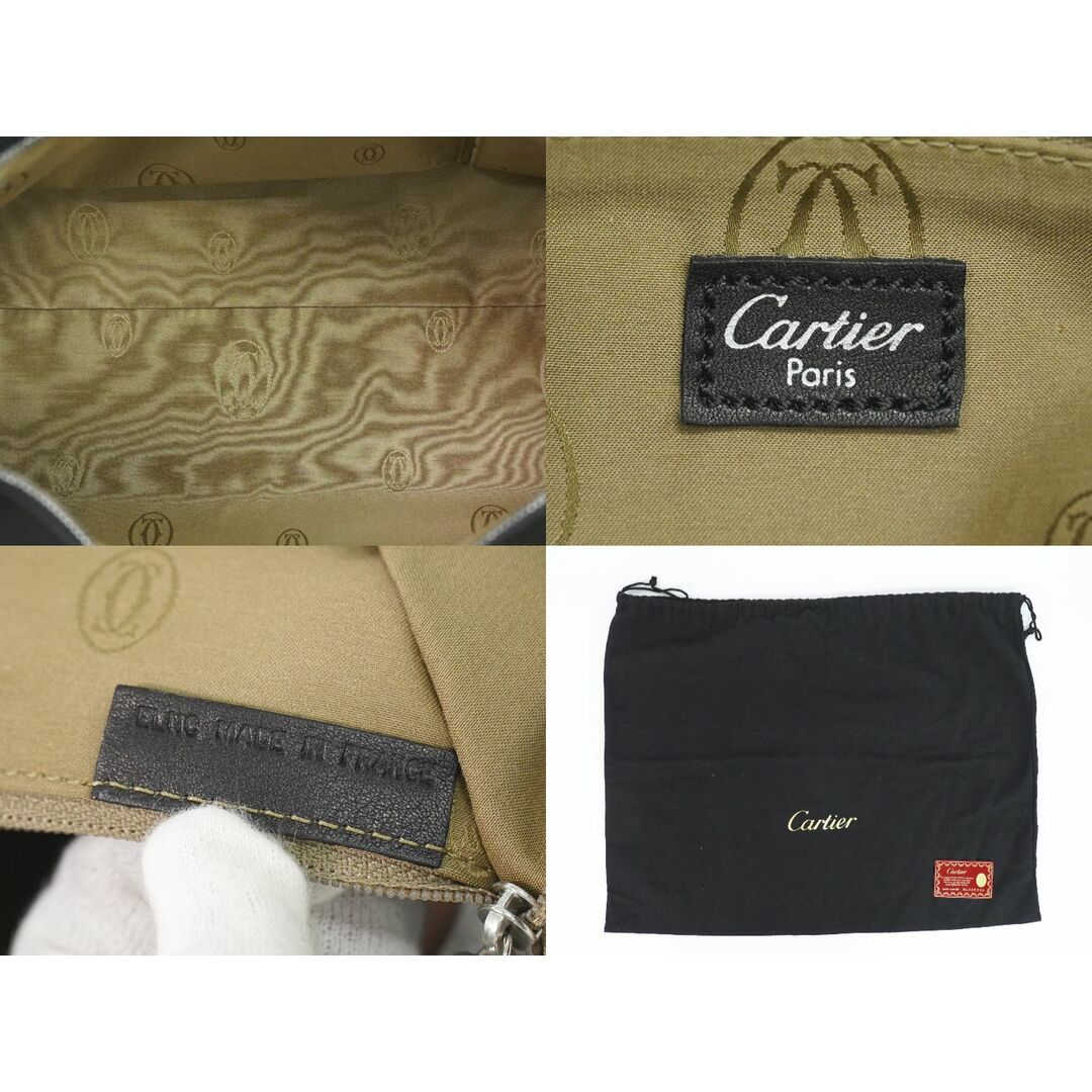 Cartier(カルティエ)の本物 カルティエ Cartier マルチェロ トートバッグ ハンドバッグ レザー ブラック Marcello バッグ 中古 レディースのバッグ(トートバッグ)の商品写真