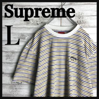 シュプリーム(Supreme)の8708【人気Lサイズ】シュプリーム☆ワンポイント刺繍ロゴ総柄tシャツ　美品(Tシャツ/カットソー(半袖/袖なし))