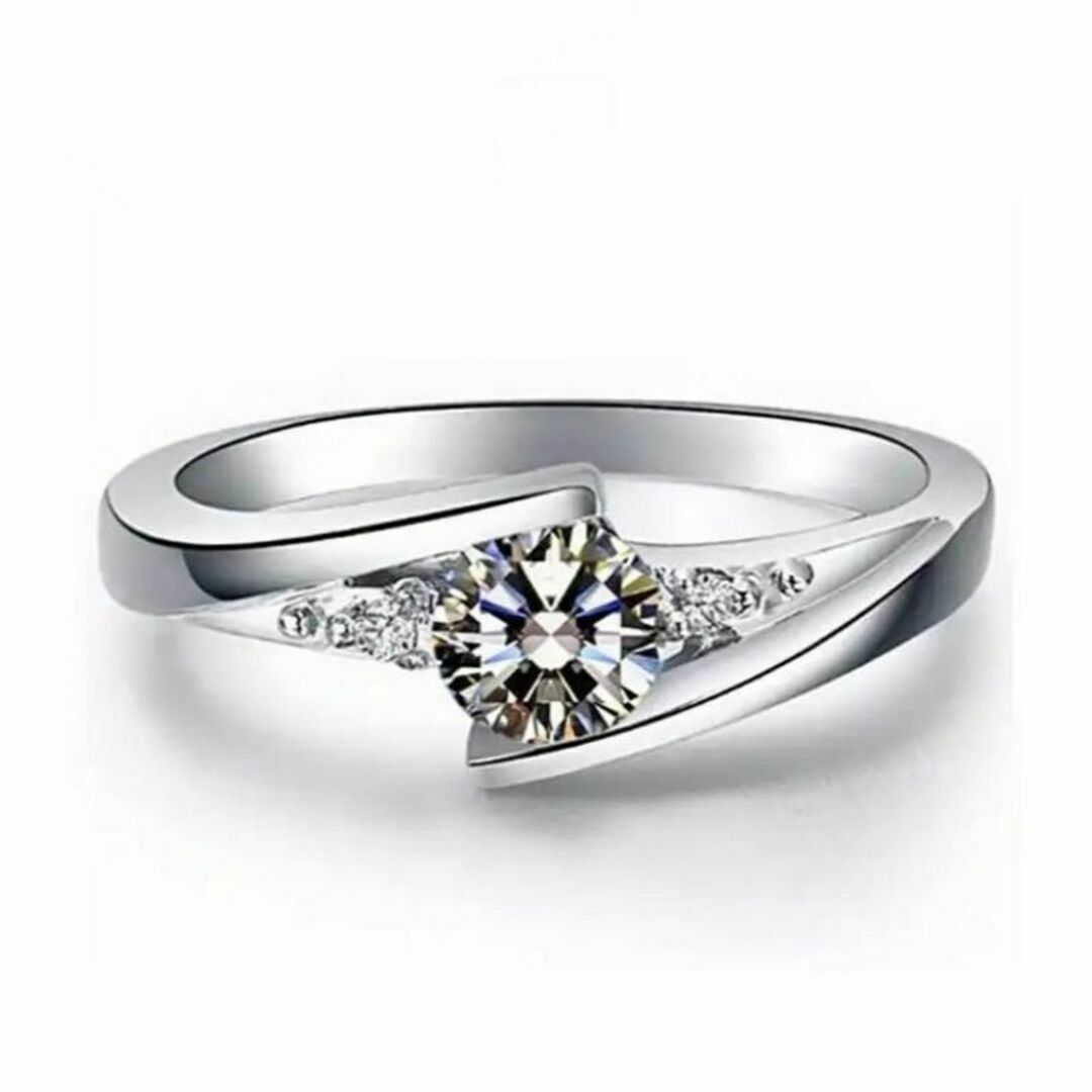 684 シルバー リング czダイヤモンド 指輪 ジュエリー アクセサリー 韓国 レディースのアクセサリー(リング(指輪))の商品写真