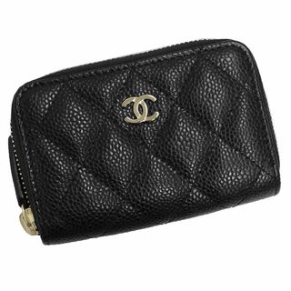 シャネル(CHANEL)のシャネル マトラッセ ココマーク ジップ コインパース コインケース 小銭入れ 財布 キャビアスキン レザー ブラック 黒 ゴールド金具 A84511 箱付 CHANEL（新品・未使用品）(コインケース)