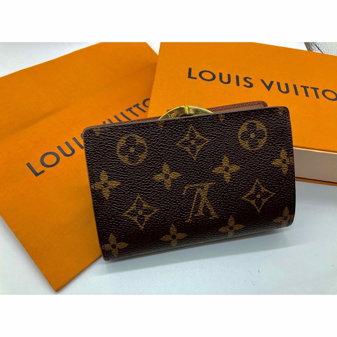 LOUIS VUITTON(ルイヴィトン)の【極美品】ルイヴィトン　がま口　折り財布　コンパクト　モノグラム レディースのファッション小物(財布)の商品写真