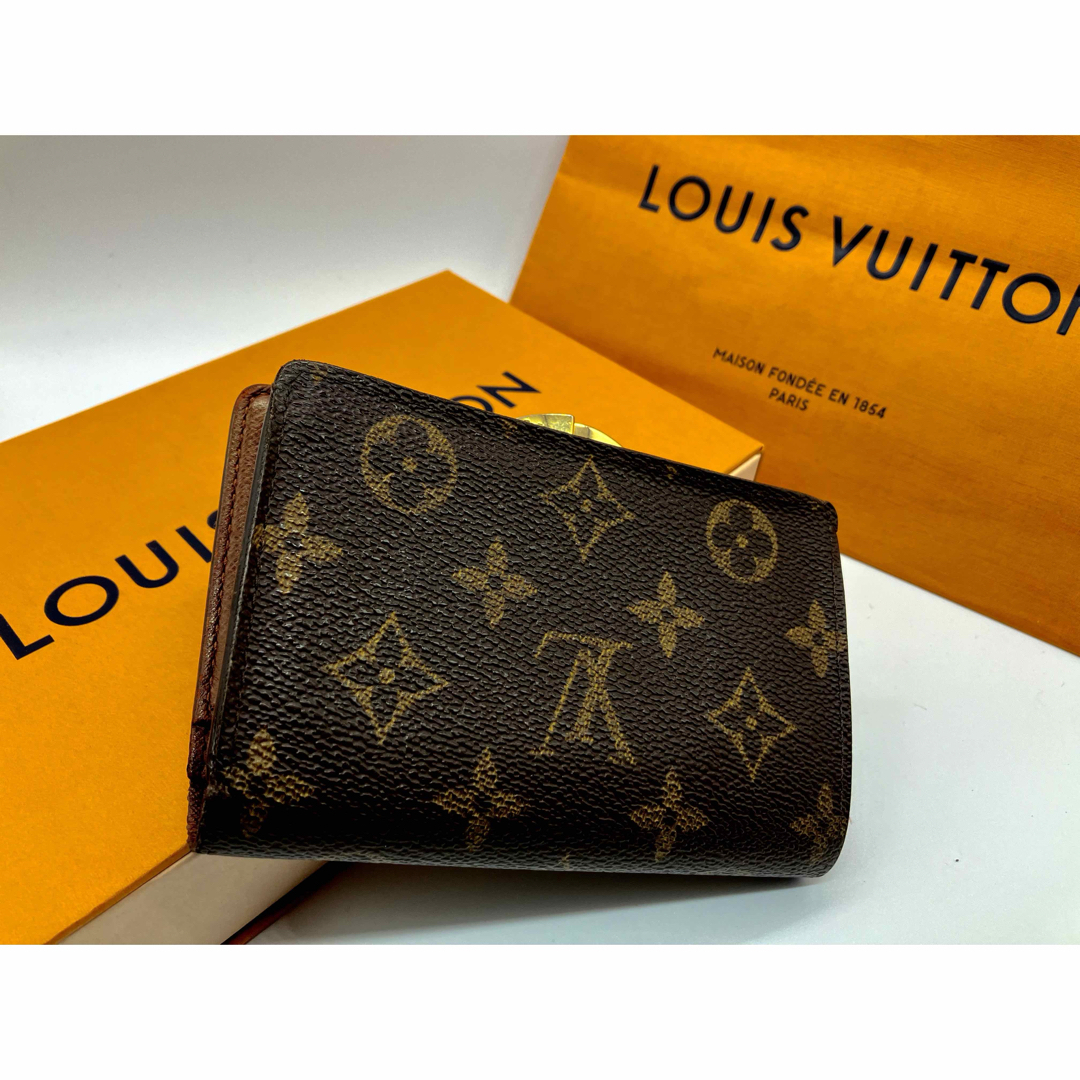 LOUIS VUITTON(ルイヴィトン)の【美品】ルイヴィトン　モノグラム　がま口　折り財布　財布 レディースのファッション小物(財布)の商品写真