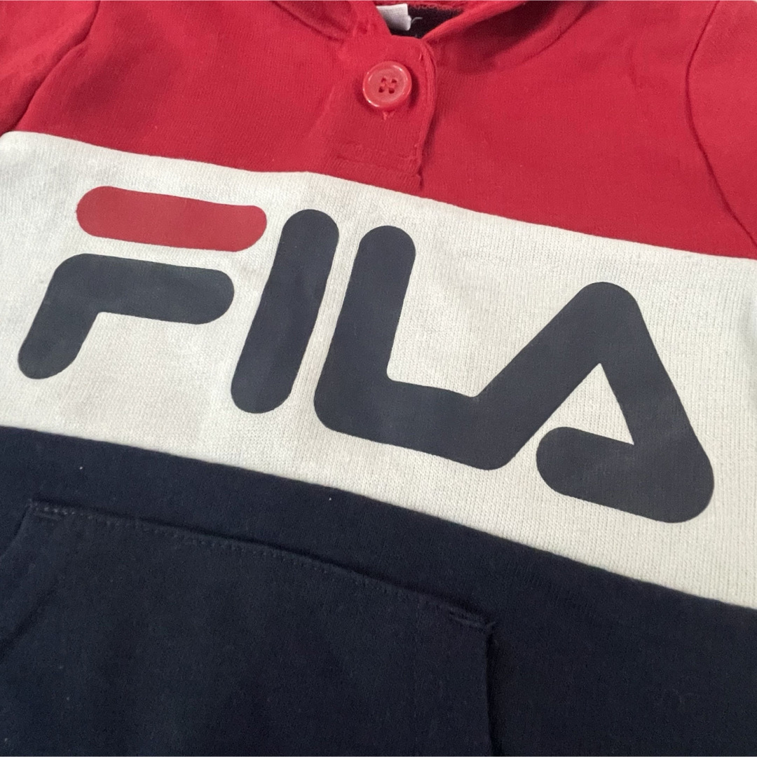 FILA(フィラ)のフィラ　チュニック　パーカー　80㎝　女の子 キッズ/ベビー/マタニティのベビー服(~85cm)(トレーナー)の商品写真