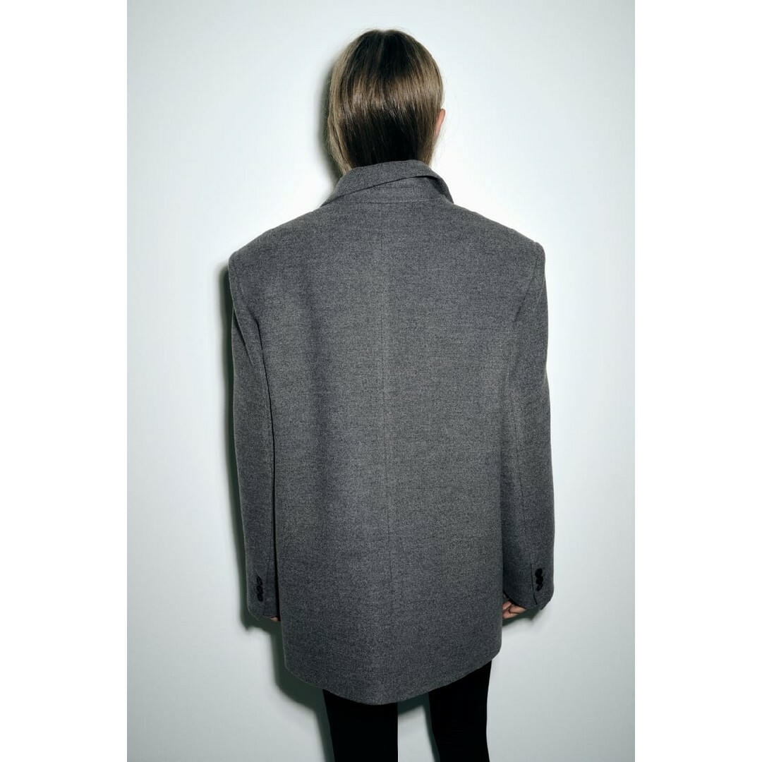ZARA - ZARA ショルダーパッド ストレートブレザー Mサイズ ZARA - ZARA ショルダーパッド ストレートブレザー Mサイズ