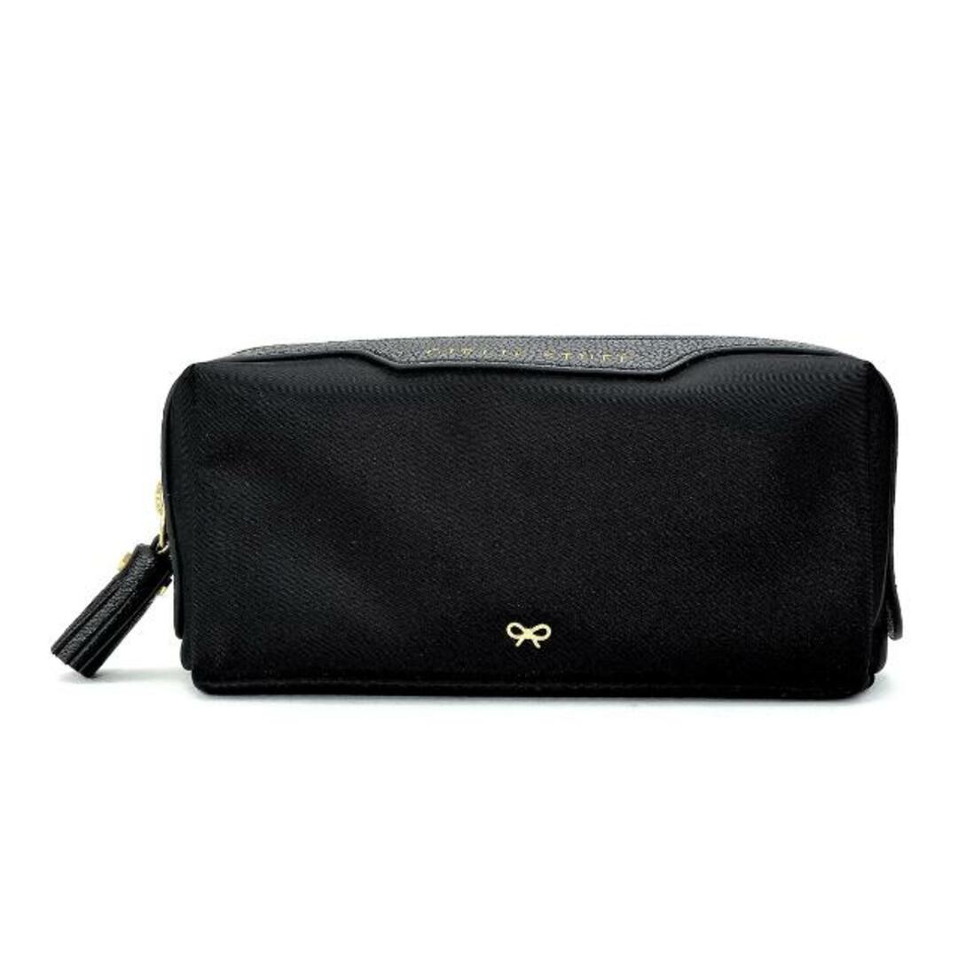 新品 アニヤ ハインドマーチ ANYA HINDMARCH ポーチ ラベル ブラック 新品 アニヤ ハインドマーチ ANYA HINDMARCH ポーチ ラベル ブラック