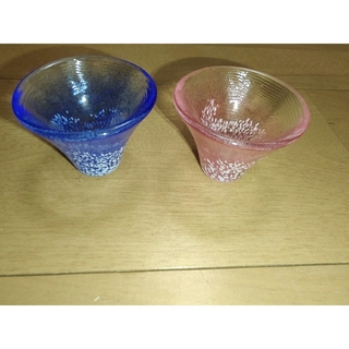 トウヨウササキガラス(東洋佐々木ガラス)の富士山　お猪口(食器)