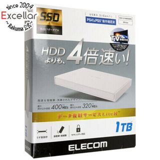 エレコム(ELECOM)のELECOM　外付けポータブルSSD　ESD-EJ1000GWH　ホワイト　1TB(PC周辺機器)