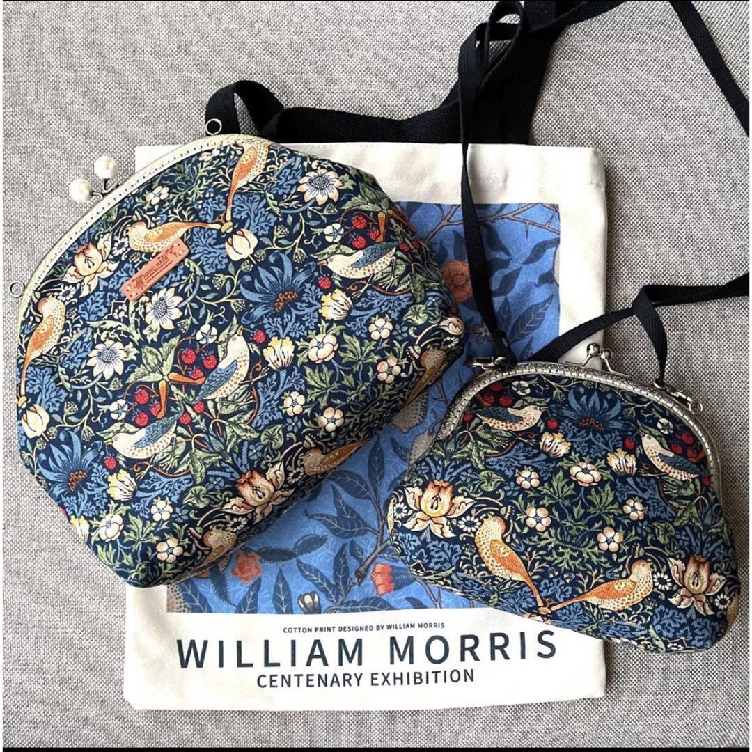 ウィリアム・モリス ハンドメイド がま口バッグ - 財布・ケース・小物入れ ウィリアム・モリス ハンドメイド がま口バッグ - 財布・ケース・小物入れ