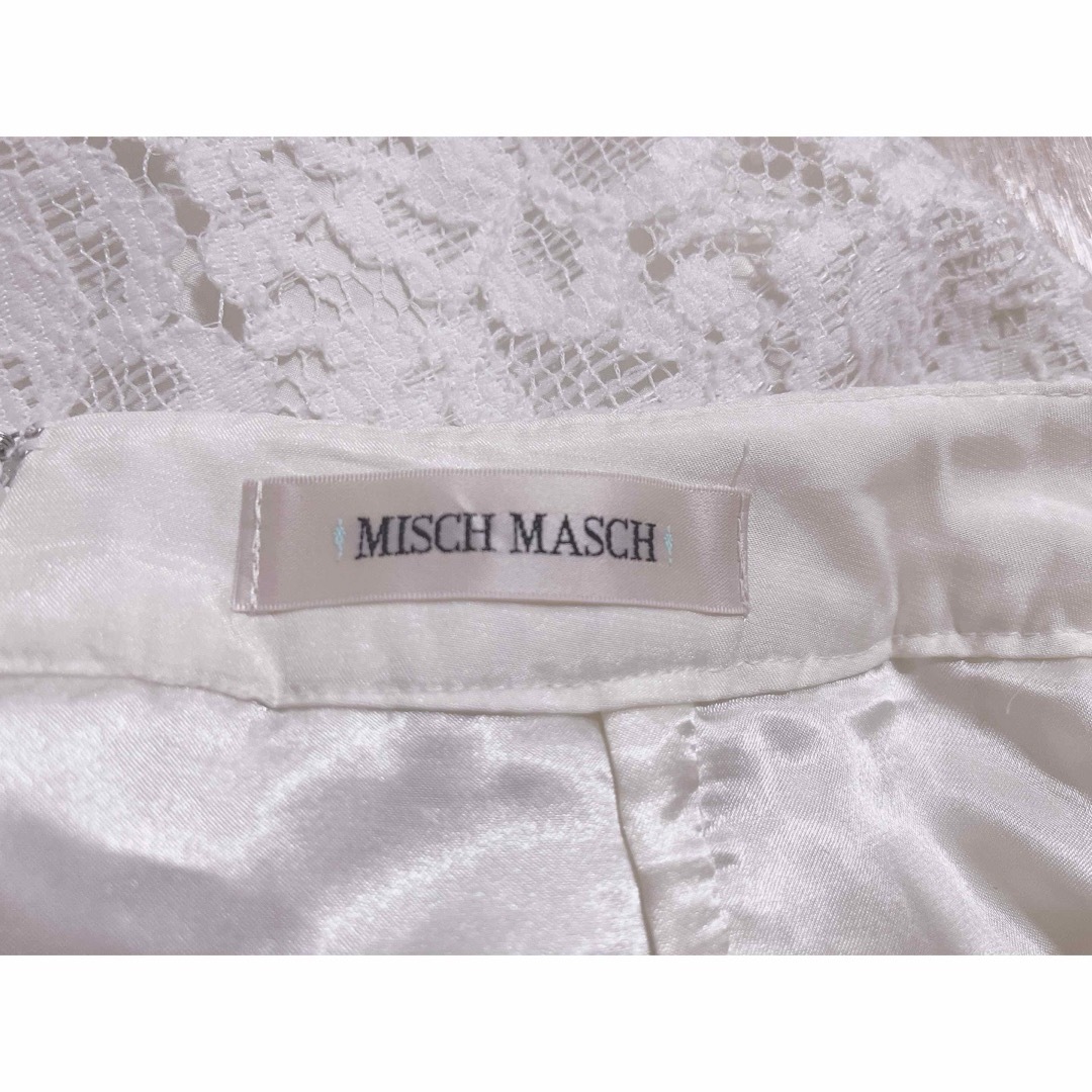 MISCH MASCH(ミッシュマッシュ)のミッシュマッシュ レーススカート　ホワイト レディースのスカート(ひざ丈スカート)の商品写真