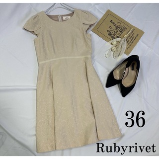 ルビーリベット(Rubyrivet)のルビーリベット レース リボン ワンピース パーティ ドレス 1223a15(ミディアムドレス)