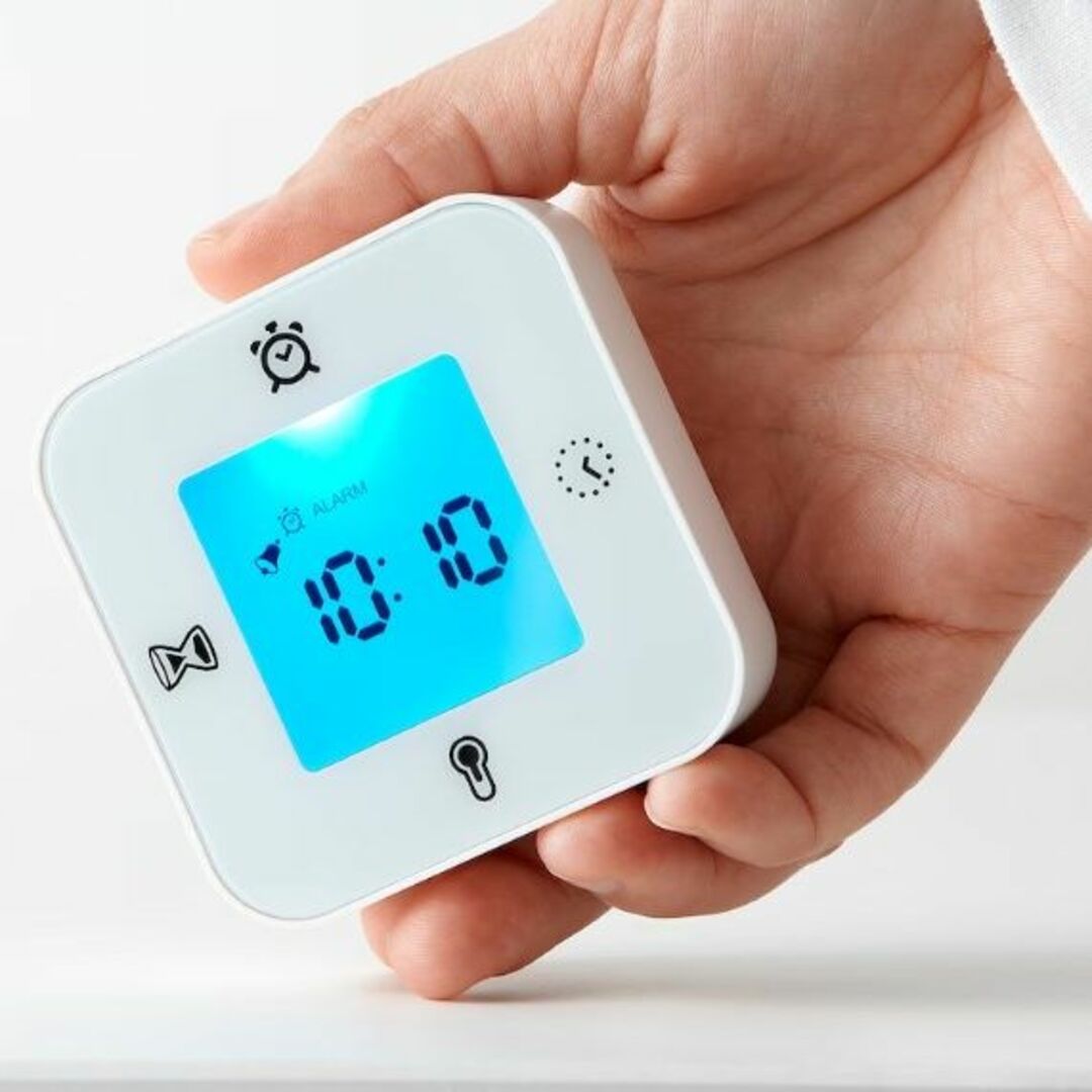 IKEA(イケア)のKLOCKIS クロッキス 時計 温度計 アラーム タイマー　ホワイト インテリア/住まい/日用品のインテリア小物(置時計)の商品写真