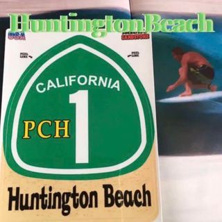 California1HighwayPCHビーチロードサイン限定BIGステッカー