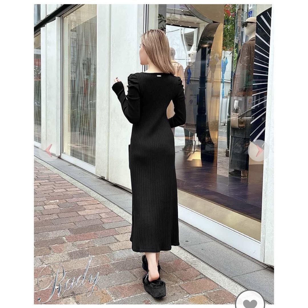 Rady - Rady リブニットワンピース ブラック M 新品 レディー Rady - Rady リブニットワンピース ブラック M 新品 レディー