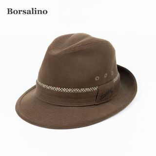 ボルサリーノ(Borsalino)の【Borsalino】ボルサリーノ　中折れハット　ブラウン　日本製(ハット)