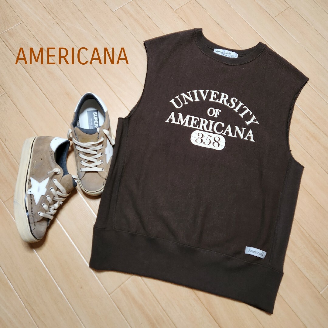 AMERICANA(アメリカーナ)の【新品】アメリカーナ　ジーンズファクトリー　ノースリーブ　スウェット レディースのトップス(Tシャツ(半袖/袖なし))の商品写真