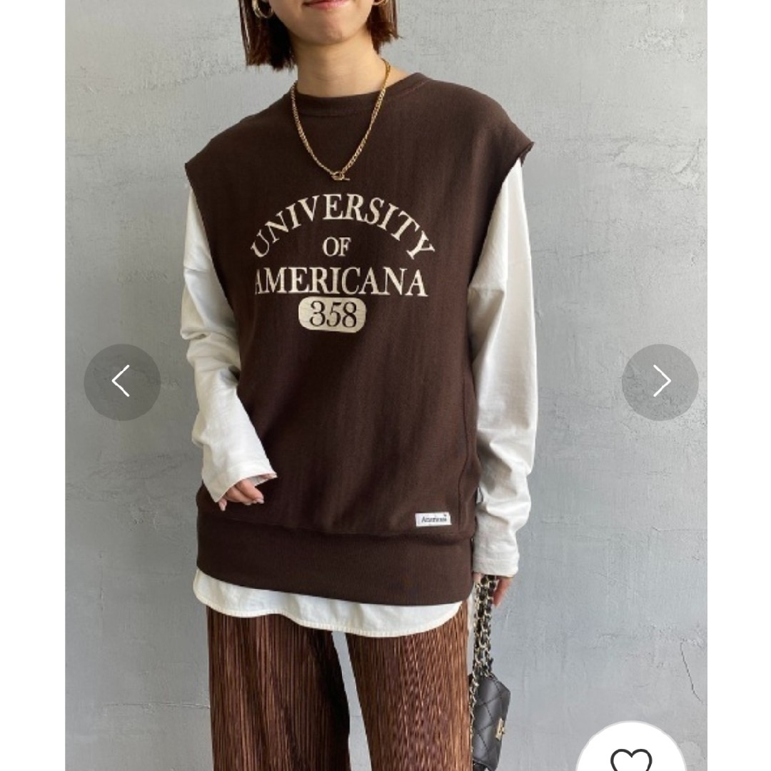 AMERICANA(アメリカーナ)の【新品】アメリカーナ　ジーンズファクトリー　ノースリーブ　スウェット レディースのトップス(Tシャツ(半袖/袖なし))の商品写真