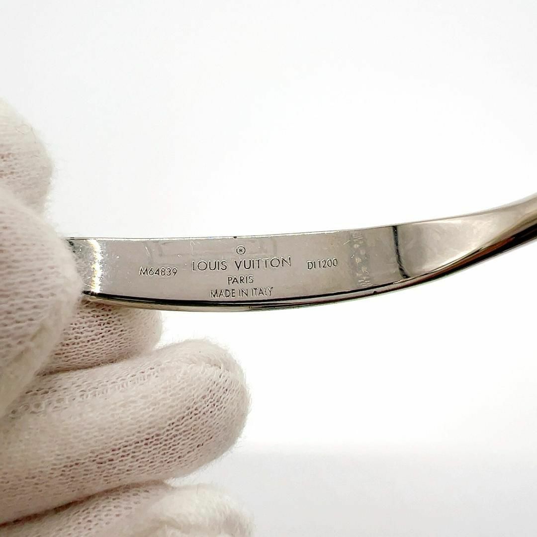 ルイヴィトン M64839 治ら ジョンクモノグラムバングル M シルバー ルイヴィトン M64839 治ら ジョンクモノグラムバングル M シルバー