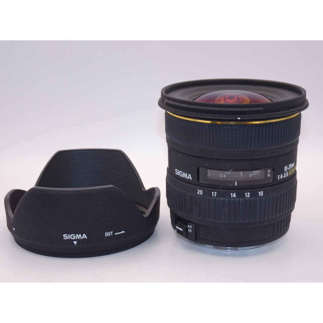 【外観特上級】SIGMA 10-20mm F4-5.6 EX DC HSM キヤノン用 APS-C専用 スマホ/家電/カメラのカメラ(レンズ(ズーム))の商品写真