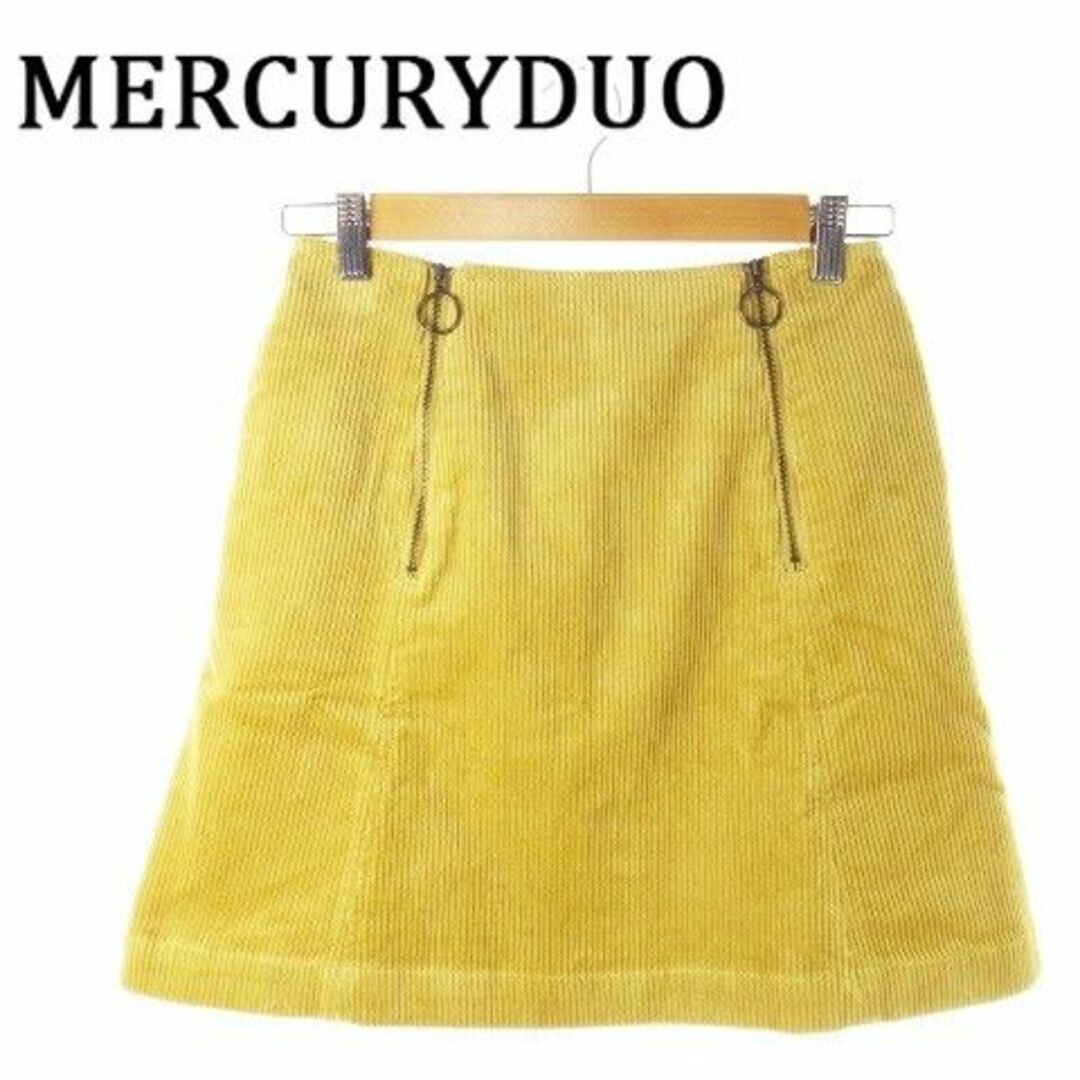 MERCURYDUO(マーキュリーデュオ)のマーキュリーデュオ 台形スカート S イエローオーカー 220203AO8A レディースのスカート(ミニスカート)の商品写真