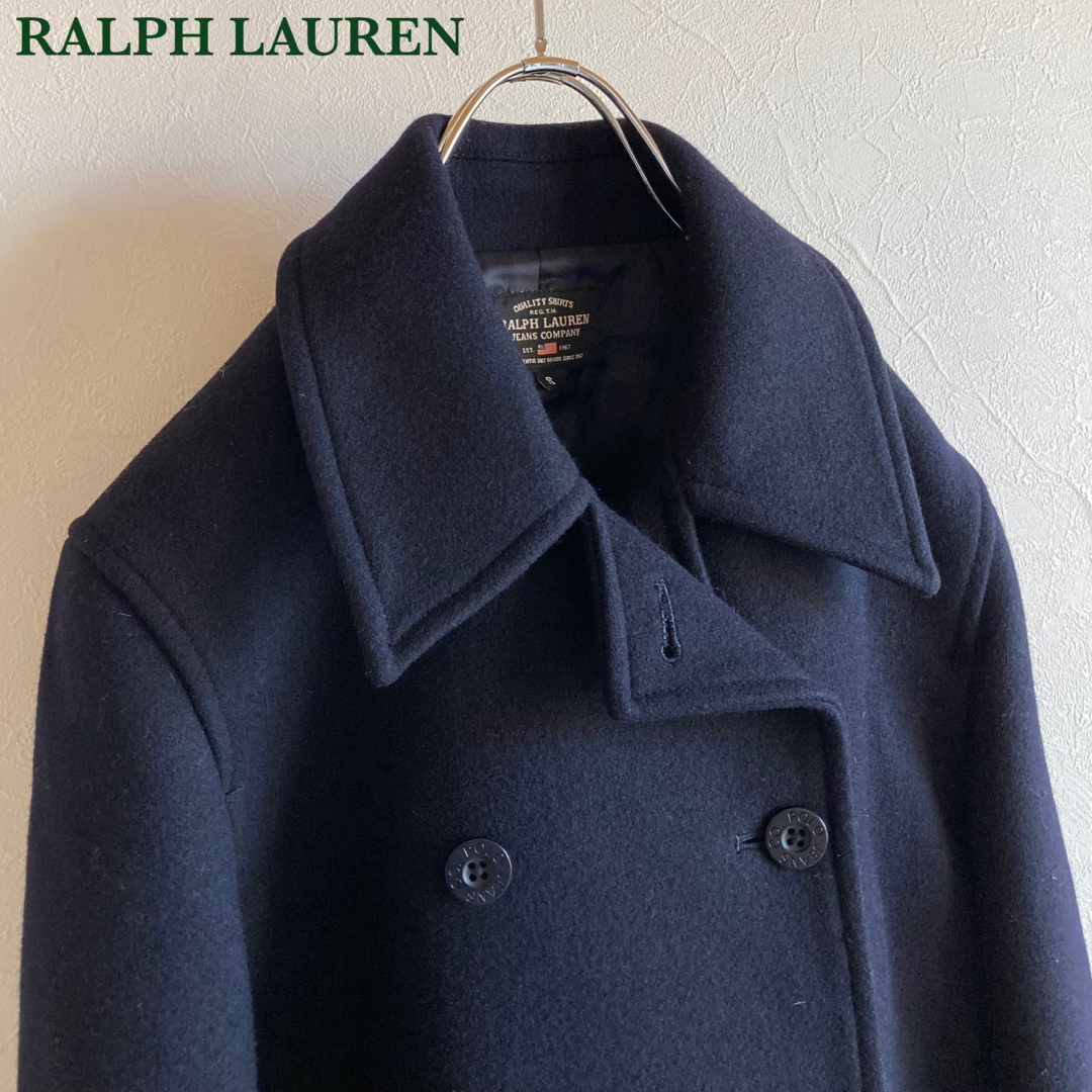 Ralph Lauren(ラルフローレン)のラルフローレン ジーンズカンパニー ウール メルトン Pコート S ネイビー レディースのジャケット/アウター(ピーコート)の商品写真