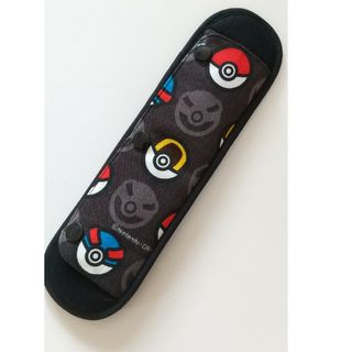 水筒紐カバー ポケモン モンスターボール スナップボタン 黒 25cm(外出用品)