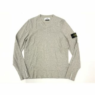 ストーンアイランド(STONE ISLAND)のSTONE ISLAND ストーンアイランド Vネックニット グレー メンズ S(ニット/セーター)