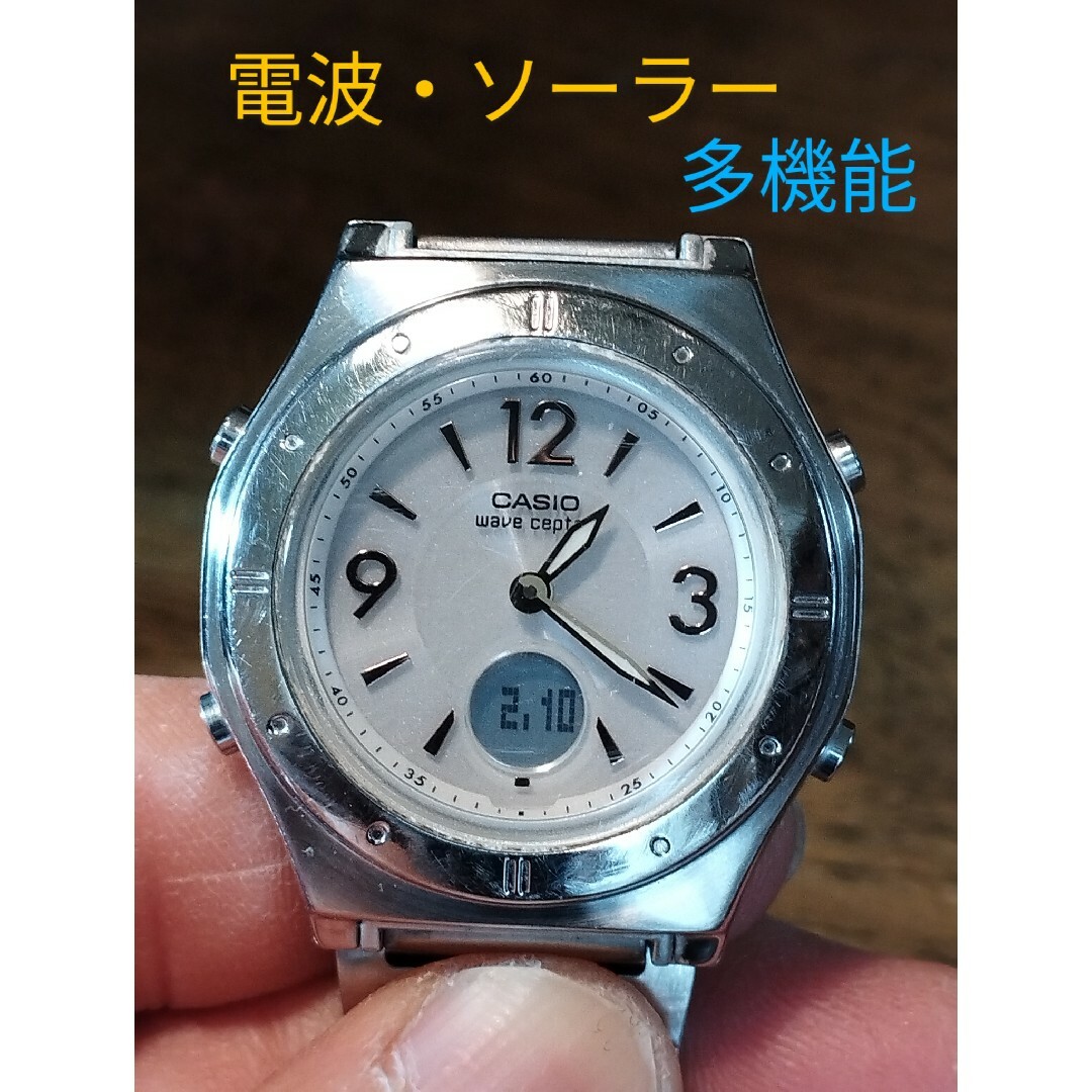 CASIO(カシオ)のAD25　カシオ・ウェーブセプター　電波・ソーラー・多機能時計　ベルトフリー レディースのファッション小物(腕時計)の商品写真