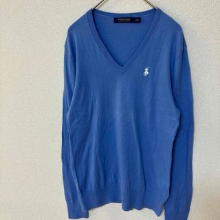 ポロゴルフ(Polo Golf)のPOLO GOLF RALPH LAURENニット　セーター　レディース　青　S(ウエア)