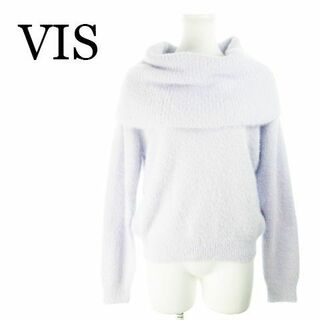 ヴィス(ViS)のビス ニット セーター オフタートル 長袖 F 紫 220322AH8A (ニット/セーター)