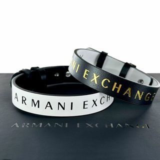 アルマーニエクスチェンジ(ARMANI EXCHANGE)のペア ブレスレット レザー アルマーニエクスチェンジ お揃い カップル　ペアルック ペアアクセサリー ユニセックス レザーブレスレット リバーシブル 誕生日プレゼント メンズ レディース 大人 シンプル 男性 女性 ギフト アクセサリー ジュエリー(ブレスレット/バングル)