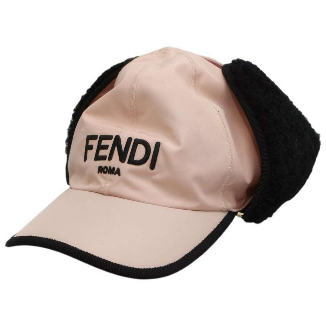 FENDI(フェンディ)のフェンディ キャップ イヤーマフ ロゴ ナイロン サイズM FENDI フライトキャップ レディースの帽子(キャップ)の商品写真