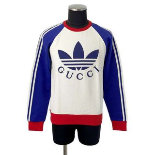 グッチ(Gucci)のグッチ トレーナー アディダスコラボ コットン メンズサイズXS 722951 GUCCI adidas スウェット 白(スウェット)