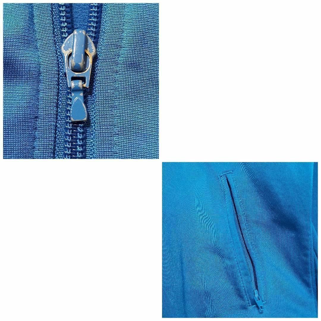 adidas(アディダス)のadidas アディダス トラックジャケット トレフォイル刺繍 M 青 シルバー レディースのトップス(その他)の商品写真