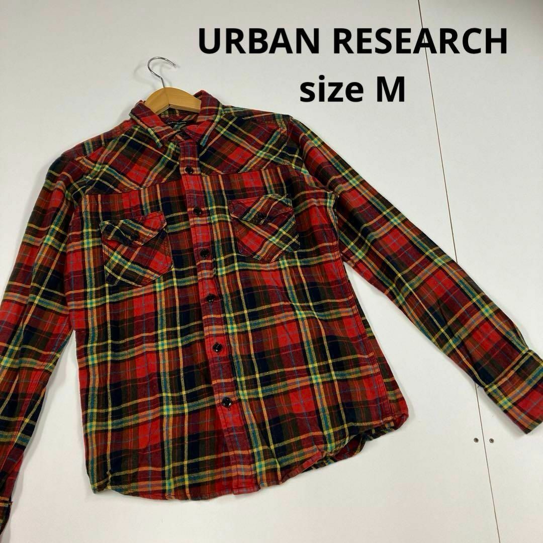 URBAN RESEARCH(アーバンリサーチ)のURBAN RESEARCH ネルシャツ　チェック柄　M 古着 メンズのトップス(シャツ)の商品写真