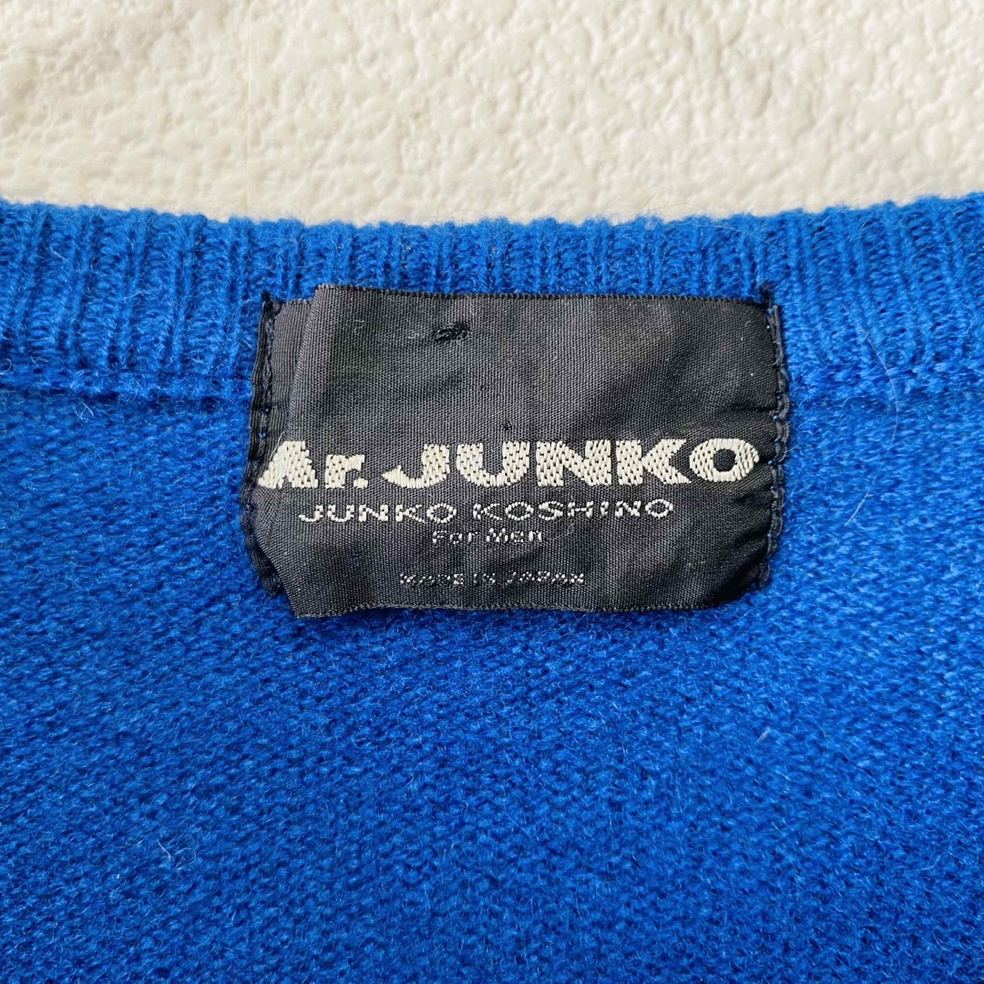 Mr.Junko(ミスタージュンコ)の80〜90年代ビンテージ　日本製　Mr.JUNKO 刺繍ロゴプルオーバーニット メンズのトップス(ニット/セーター)の商品写真