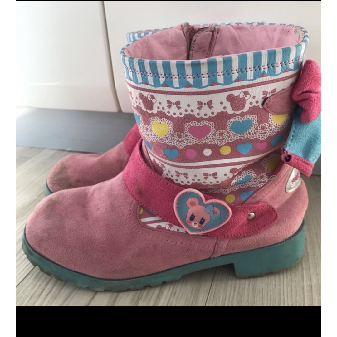 ange my sugar子供靴 長靴 ピンクブーツ 22.0cm レディースの靴/シューズ(レインブーツ/長靴)の商品写真