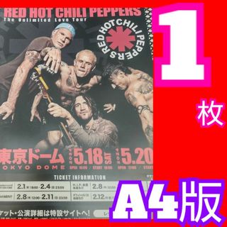 RED HOT CHILI PEPPERS 24年来日公演  フライヤー(アート/エンタメ/ホビー)