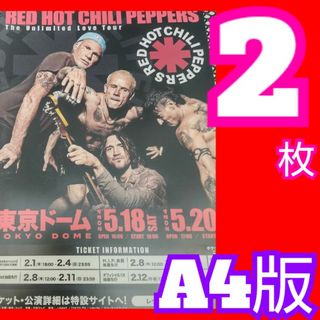 RED HOT CHILI PEPPERS 24年来日公演  フライヤー(アート/エンタメ/ホビー)