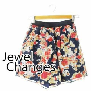 ジュエルチェンジズ(Jewel Changes)のジュエルチェンジズ ぼかしフラワー キュロット M 紺 230509CK11A(キュロット)