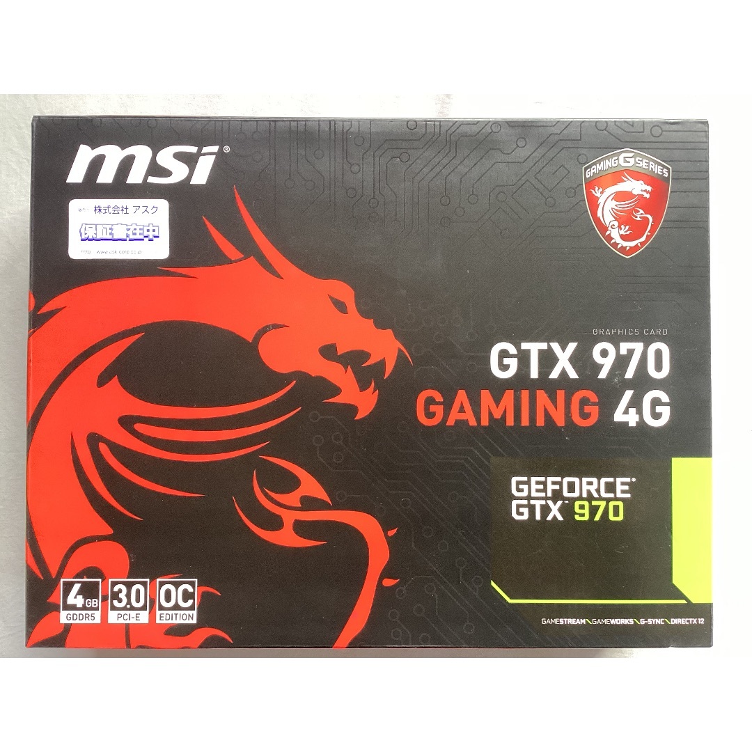 PCパーツ MSI GTX 970 GAMING 4G