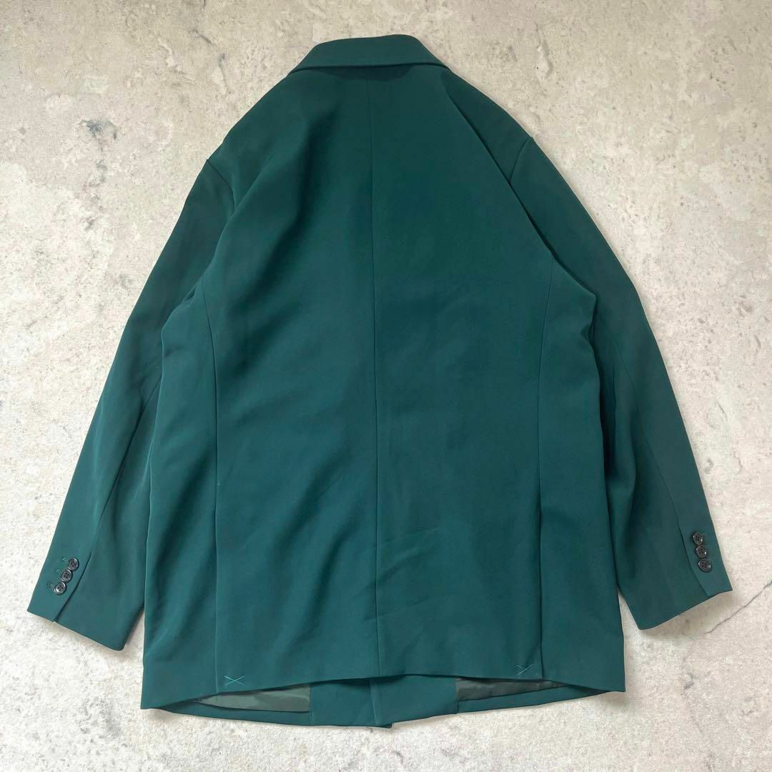 TAKEO KIKUCHI(タケオキクチ)の【タケオキクチ】美品 サイズM ダブル テーラード ジャケット 緑グリーン メンズのジャケット/アウター(テーラードジャケット)の商品写真