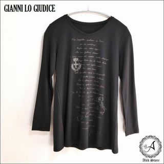 ジャンニロジュディチェ(GIANNI LO GIUDICE)のGIANNI LO GIUDICE レディース 長袖カットソー Vネック 黒 S(Tシャツ(長袖/七分))