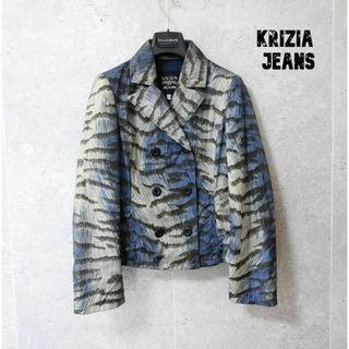 KRIZIA - 美品 KRIZIA JEANS ナイロン 中綿 パデッドテーラードジャケット