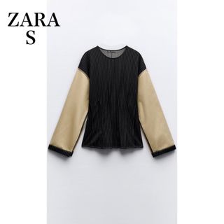 ザラ(ZARA)のZARA マッチング ストライプスウェットシャツ(トレーナー/スウェット)