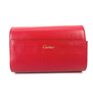 カルティエ(Cartier)のカルティエ CARTIER ウォッチケース 時計収納 時計ケース  ポーチ レザー レッド(その他)