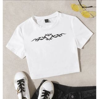 シーイン(SHEIN)のSHEIN クロップド Tシャツ JP-3XL(Tシャツ(半袖/袖なし))