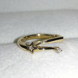 スタージュエリー(STAR JEWELRY)のスタージュエリー K18 ゴールド ダイヤモンド リング ピンキー 指輪 1号(リング(指輪))