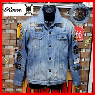 Roen - 定価16.3万☆Roen ワッペン装飾デニムジャケット ライダース Roen - 定価16.3万☆Roen ワッペン装飾デニムジャケット ライダース