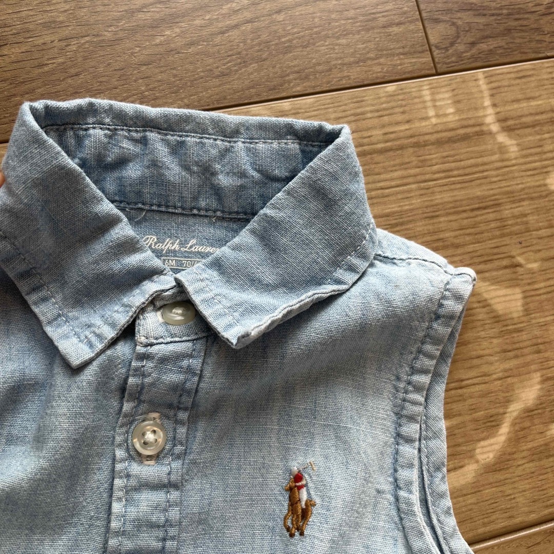 Ralph Lauren(ラルフローレン)のRalph Lawren デニムワンピース 6m/70 キッズ/ベビー/マタニティのベビー服(~85cm)(ワンピース)の商品写真