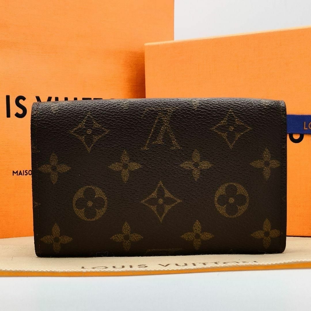 【美品】LOUIS VUITTON ポルトモネビエトレゾール 折財布 L字